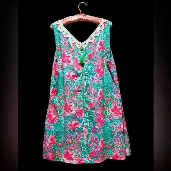 Lilly Pulitzer Ronnie V-Neck Romper in Amalfi Blue Leaf It Wild Sz 2 - Picture 6 of 8